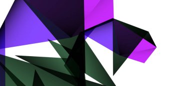 Vintage soyut üçgen mozaik kompozisyon VECTON beyaz arka plan ile şablon. Basit tasarım arka plan. Modern düz tasarım. Güzel vektör deseni.