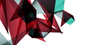 Vintage soyut üçgen mozaik kompozisyon VECTON beyaz arka plan ile şablon. Basit tasarım arka plan. Modern düz tasarım. Güzel vektör deseni.