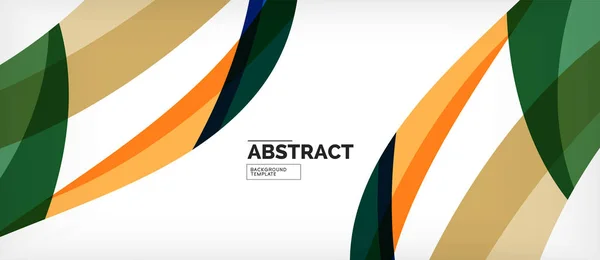 Líneas de onda coloridas fondo abstracto, línea de color para presentación de negocios o techno — Archivo Imágenes Vectoriales