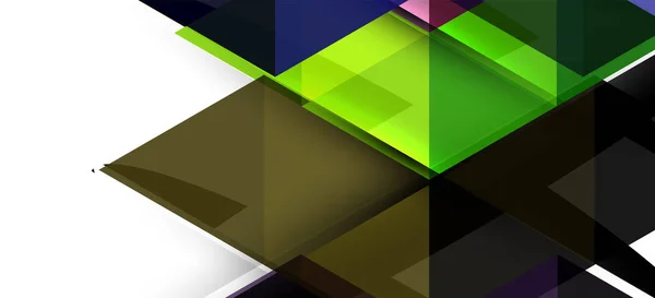 Concepto abstracto triángulo elemento gráfico. Experiencia tecnológica. Banner, plantilla de póster — Vector de stock