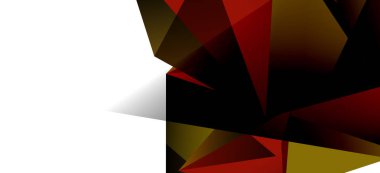 Vintage soyut üçgen mozaik kompozisyon VECTON beyaz arka plan ile şablon. Basit tasarım arka plan. Modern düz tasarım. Güzel vektör deseni.