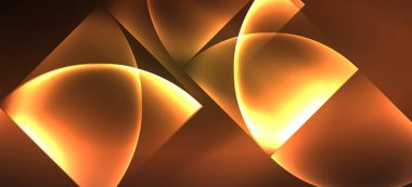 Dinamik çizgiler ve şekiller, cam neon parlayan etkisi. Modern Neon parlaklık geometrik şekiller, herhangi bir amaçla büyük tasarım