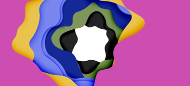 Soyut Web tasarımı için soyut dalgalar kesti. Renk geometrik deseni. Vektör soyut geometrik dinamik desen çerçevesi
