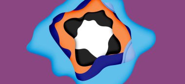 Soyut Web tasarımı için soyut dalgalar kesti. Renk geometrik deseni. Vektör soyut geometrik dinamik desen çerçevesi