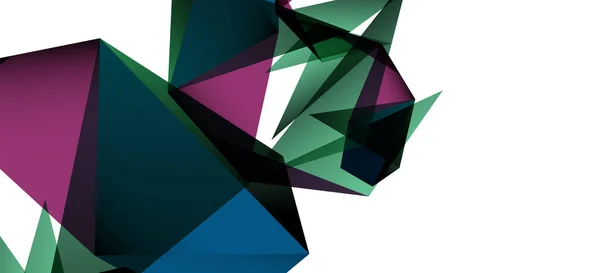 Plantilla abstracta vintage con composición de mosaico triangular vecton fondo blanco. Fondo de diseño simple. Diseño plano moderno. Hermoso patrón de vector . — Archivo Imágenes Vectoriales