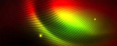 Parlak neon hatları techno Magic futuristik arka plan, sihirli enerji alanı ışık kavramı, soyut arka plan duvar kağıdı tasarım