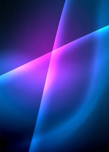 Неонова синя електрична хвиля абстрактний фон. Абстрактний технологічний фон. Чорний фон. абстрактний магічний світловий рух фону . — стоковий вектор