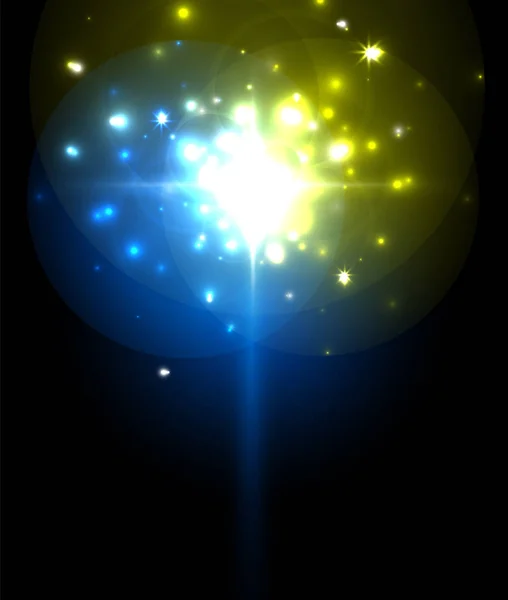 Абстрактный голубой неоновый звездный фон для оформления праздника. Роскошный праздничный фон . — стоковый вектор