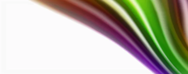 Tecno moderno Fluido flujo de color en poste colorido blanco. Arte para su diseño — Vector de stock