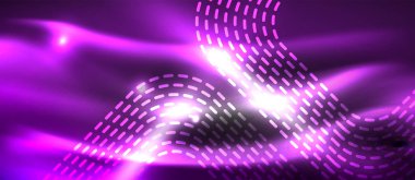 Parlayan parlak neon kareler soyut arka plan, techno modern şablon