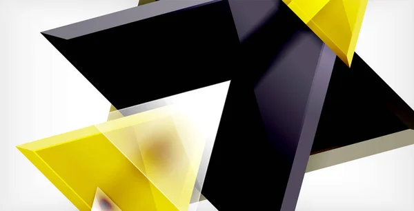 3 d 三角形ベクトル最小限の抽象的な背景デザイン、ポスターの抽象的な幾何学的設計 — ストックベクタ