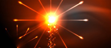 Renkli piroteknik gösterisi. Gökyüzü bulutları. Siyah arka plan. Festival kutlaması. Soyut havai fişek karanlık gökyüzü gece.