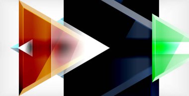 3D üçgen vektör en az arka plan tasarımı, geometrik soyut poster tasarımı