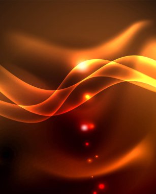 Neon renk dalgası hatları soyut arka plan, sihirli techno futuristik ışık