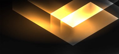 Neon renk altıgen şekiller, siyah arka planda çizgiler. Web zemin tasarımı için modern şablon. Soyut geometrik çerçeve