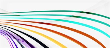 Trendy renk çizgili çizgiler dalga, herhangi bir amaç için büyük tasarım. Vektör çizgi deseni. Vektör geometrik arka plan