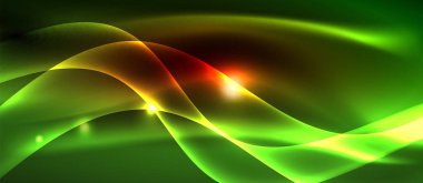 Koyu, parlak hareket, sihirli alan ışık parlayan soyut dalga. Techno arka plan