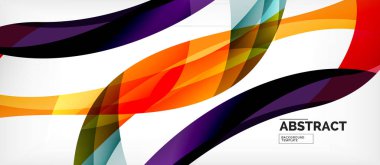 Doğrusal dalga Web şablonu. Vektör illüstrasyon parlak tasarım. Dekoratif baskı. Dekoratif zemin vektörü. Vektör iş illüstrasyon