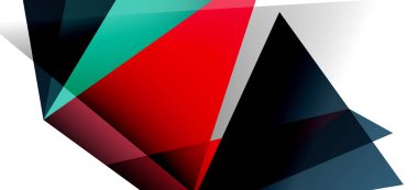 Vintage soyut üçgen mozaik kompozisyon VECTON beyaz arka plan ile şablon. Basit tasarım arka plan. Modern düz tasarım. Güzel vektör deseni.