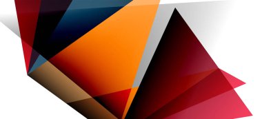 Vintage soyut üçgen mozaik kompozisyon VECTON beyaz arka plan ile şablon. Basit tasarım arka plan. Modern düz tasarım. Güzel vektör deseni.