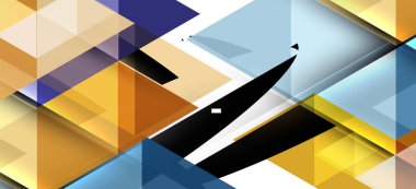 Soyut kavramı üçgen grafik elemanı. Teknoloji arka planı. Afiş, poster şablonu