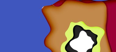 Soyut geometrik desen. 3D kağıt katmanları renkli dalga arka plan kesti. Origami Web arka plan için soyut dalgalar kesti