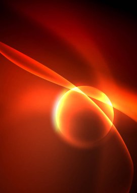 Parlak renk parlak neon soyut dalga şablonu. Soyut parlak ışık. Neon ışık parlayan etkisi. Uzay arka planı. Soyut şekil