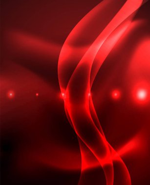 Neon renk dalgası hatları soyut arka plan, sihirli techno futuristik ışık