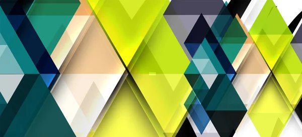Abstracte driehoek patroon, kleurrijke achtergrond. Presentatie sjabloon. Moderne getextureerde vorm. Trendy moderne stijl — Stockvector