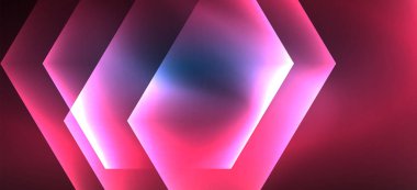 Neon parlak renk hatları arka plan. Soyut renkli Web şablonu geometrik modern teknoloji kavramı.