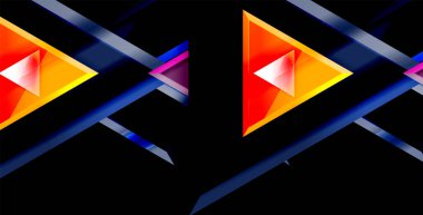 Dinamik üçgen kompozisyon soyut arka plan