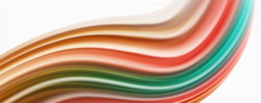 Beyaz renkli Poste modern techno Fluid renk akışı. Tasarım için sanat