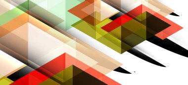 Beyaz arka planda çağdaş tarzda renkli tekrarlayan üçgenler modern geometrik. Soyut geometrik şekil. Modern şık doku