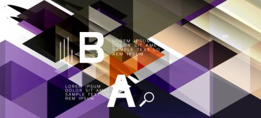 Soyut üçgen desen, renkli zemin. Sunum şablonu. Modern dokulu şekil. Trendy modern tarzı