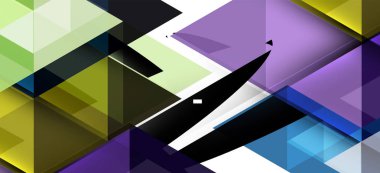 Soyut üçgen desen, renkli zemin. Sunum şablonu. Modern dokulu şekil. Trendy modern tarzı