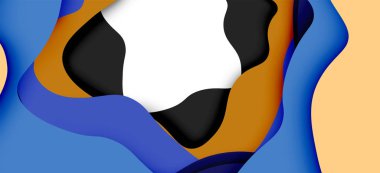 Soyut Web tasarımı için soyut dalgalar kesti. Renk geometrik deseni. Vektör soyut geometrik dinamik desen çerçevesi