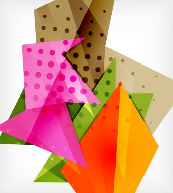 Modern origami kartı. Modern origami tasarım elemanı. Renk geometrik desen. Soyut düşük poli arka plan. Sunu şablonu.