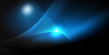 Parlak parlak parlayan Neon dalgalar