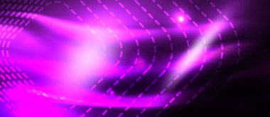 Parlayan parlak neon kareler soyut arka plan, techno modern şablon