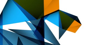 Vintage soyut üçgen mozaik kompozisyon VECTON beyaz arka plan ile şablon. Basit tasarım arka plan. Modern düz tasarım. Güzel vektör deseni.