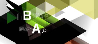 Soyut üçgen desen, renkli zemin. Sunum şablonu. Modern dokulu şekil. Trendy modern tarzı