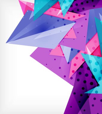 Modern origami kartı. Modern origami tasarım elemanı. Renk geometrik desen. Soyut düşük poli arka plan. Sunu şablonu.