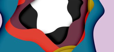 Soyut Web tasarımı için soyut dalgalar kesti. Renk geometrik deseni. Vektör soyut geometrik dinamik desen çerçevesi