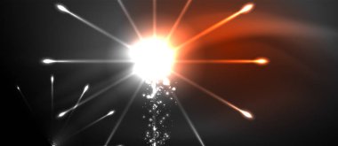 Renkli piroteknik gösterisi. Gökyüzü bulutları. Siyah arka plan. Festival kutlaması. Soyut havai fişek karanlık gökyüzü gece.