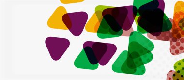 Vektör üçgen geometrik soyut kompozisyon arka plan. Retro vektör illüstrasyon. Süs illüstrasyon