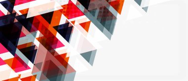 Vektör üçgen geometrik soyut kompozisyon arka plan. Retro vektör illüstrasyon. Süs illüstrasyon