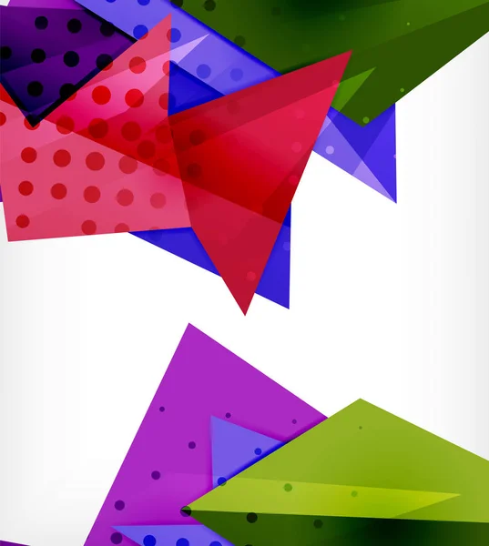 Tarjeta de origami moderna. Elemento de diseño de origami moderno. Patrón geométrico de color. Fondo bajo en polietileno abstracto. Plantilla presentación . — Vector de stock