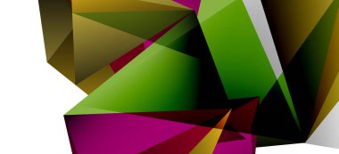 Vintage soyut üçgen mozaik kompozisyon VECTON beyaz arka plan ile şablon. Basit tasarım arka plan. Modern düz tasarım. Güzel vektör deseni.