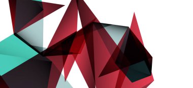 Vintage soyut üçgen mozaik kompozisyon VECTON beyaz arka plan ile şablon. Basit tasarım arka plan. Modern düz tasarım. Güzel vektör deseni.