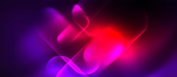 Neon zářící techno linie, hi-tech futuristické abstraktní pozadí šablony — Stockový vektor